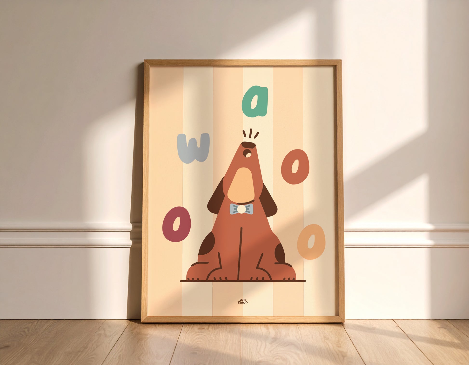 Awooo Dog Nursery Poster