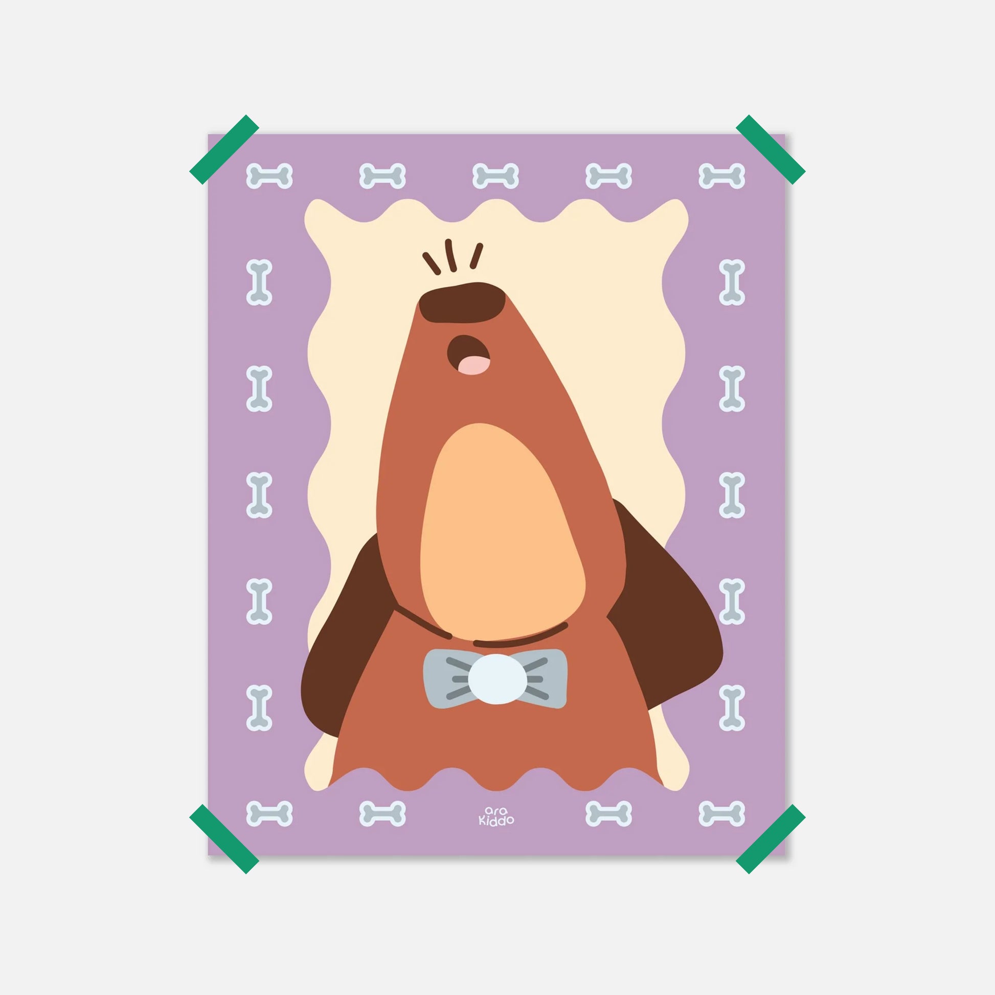 Howling Dog Poster