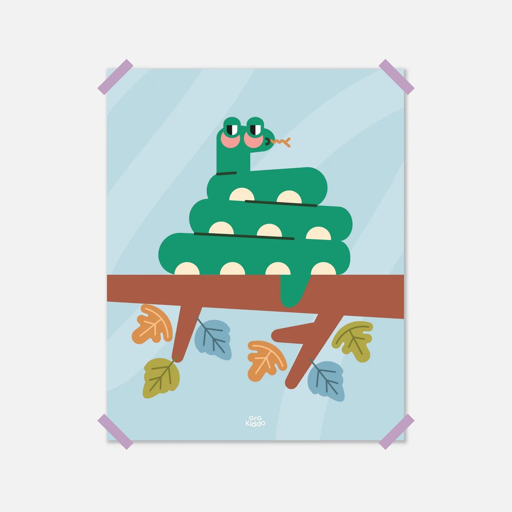 Funny Snake Kids Wall Art