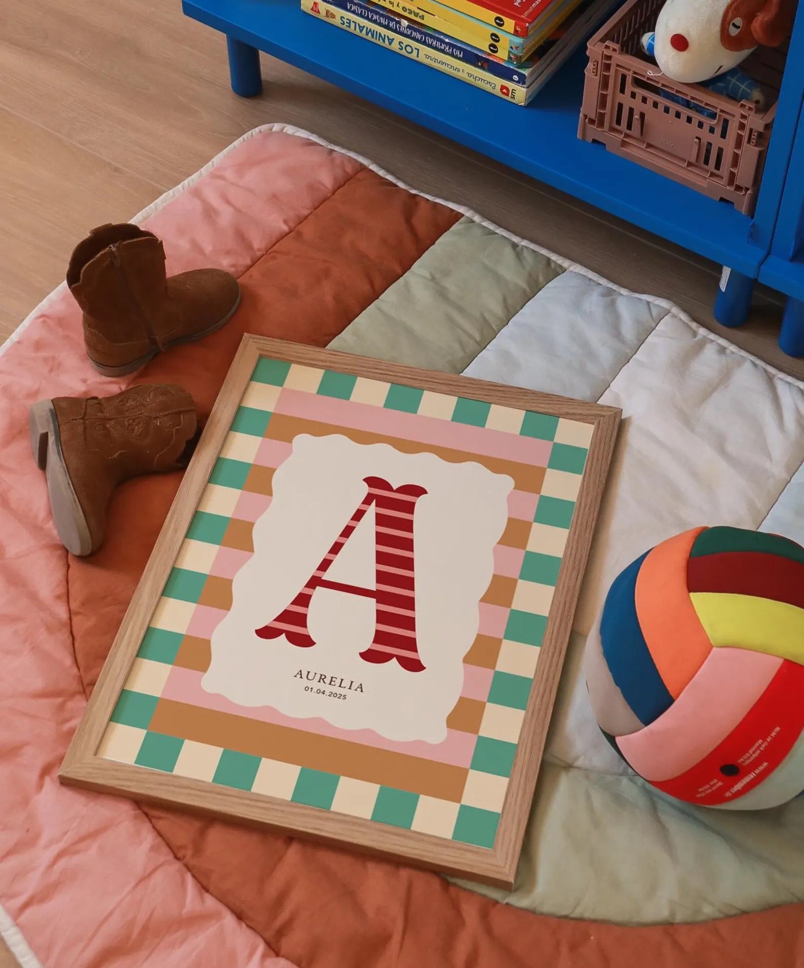 Personalized Baby Name Initial Print