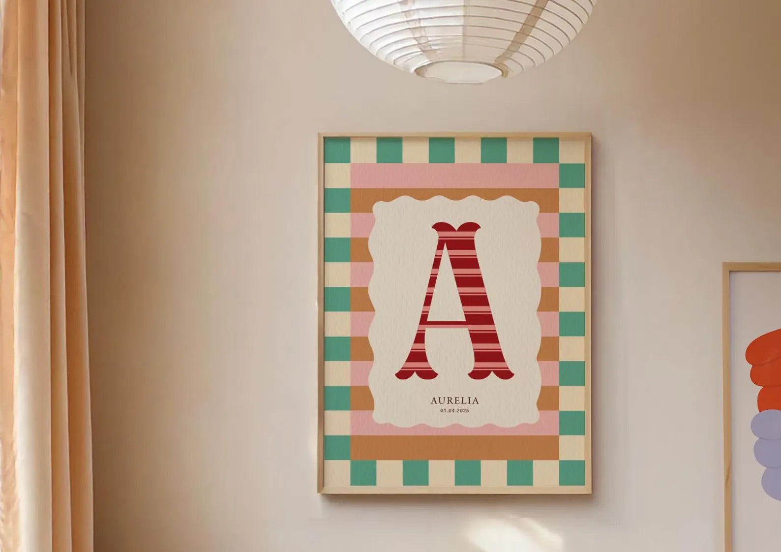 Personalized Baby Name Initial Print