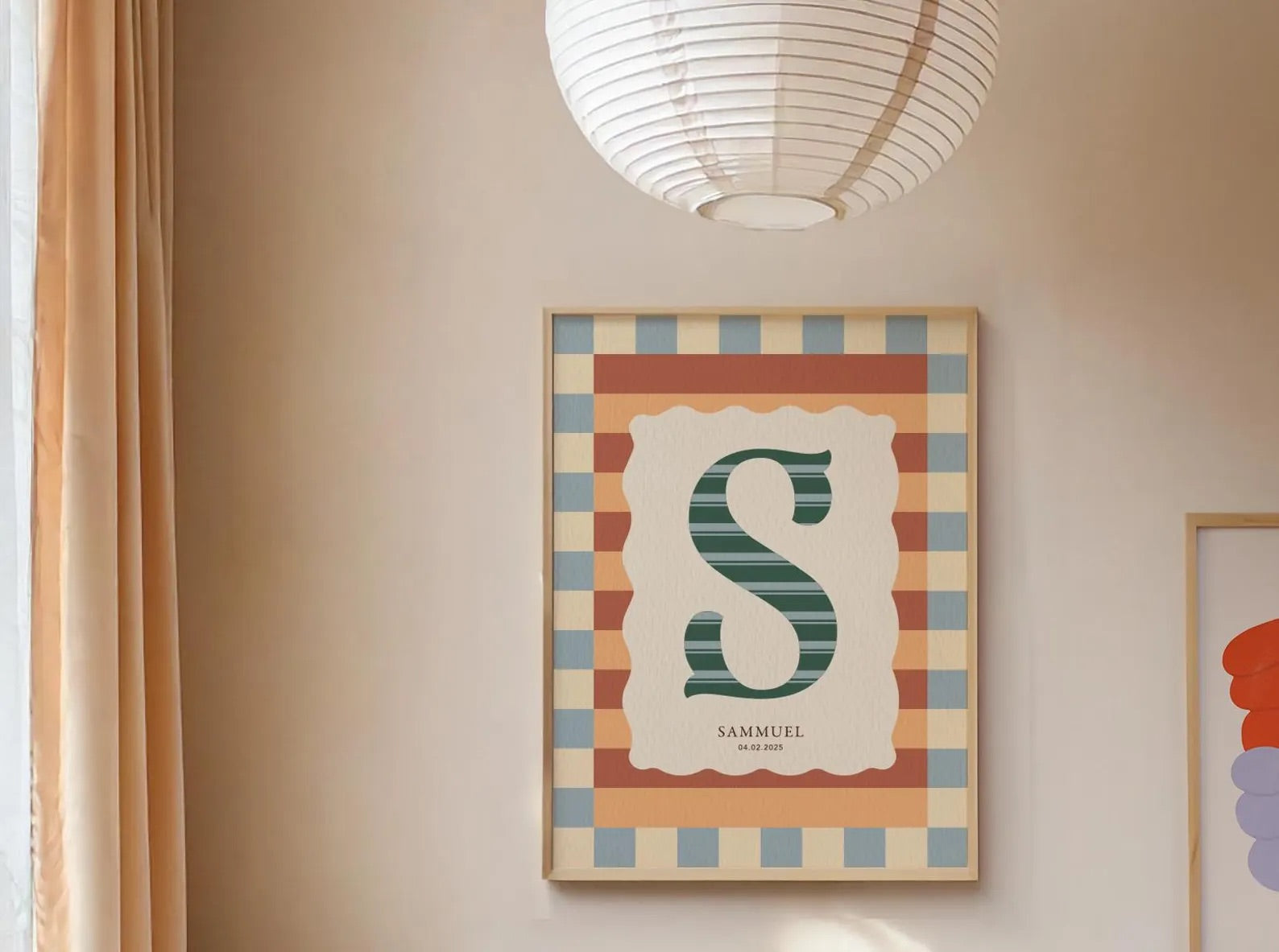 Personalized Baby Name Initial Print