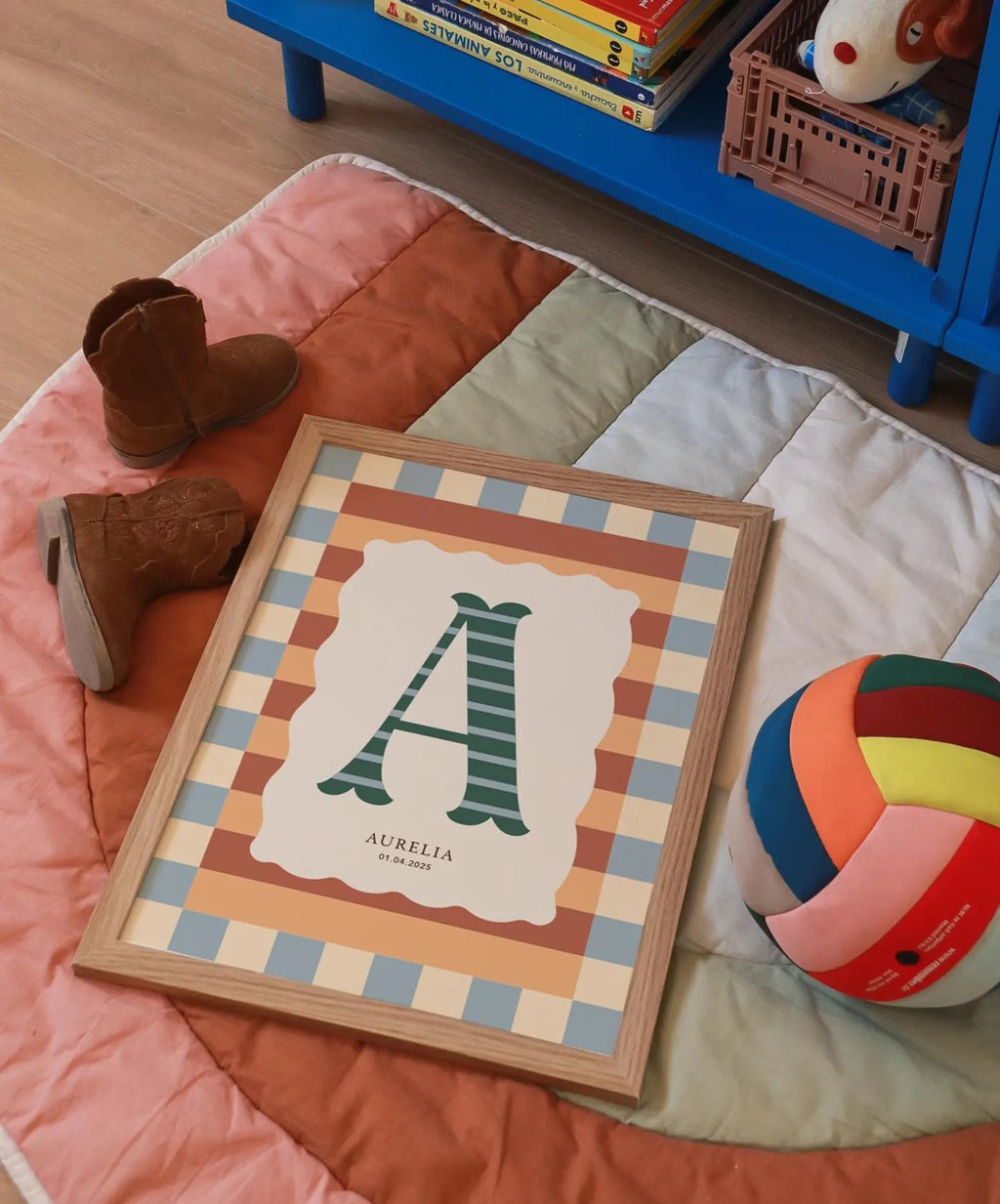 Personalized Baby Name Initial Print