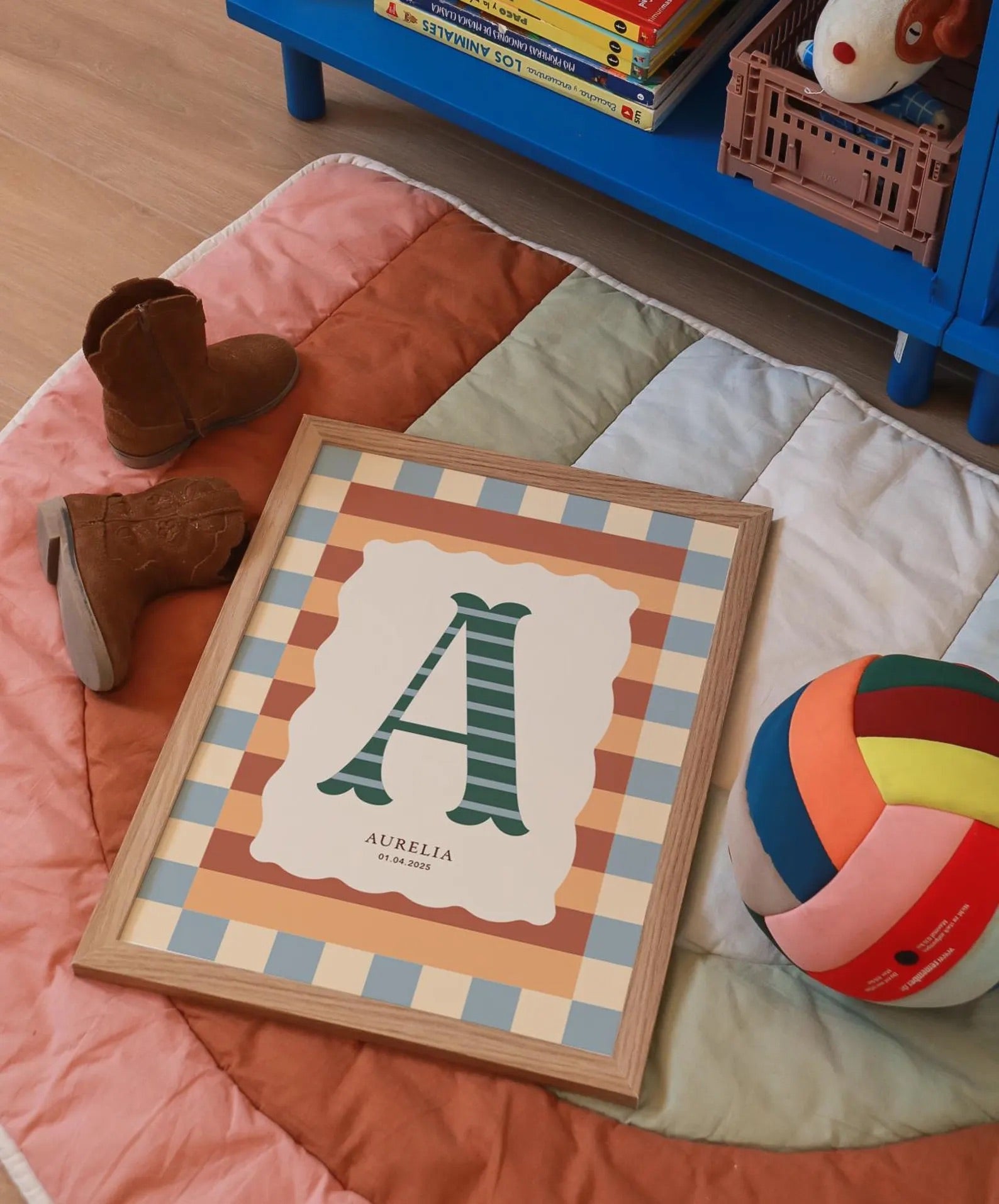Personalized Baby Name Initial Print