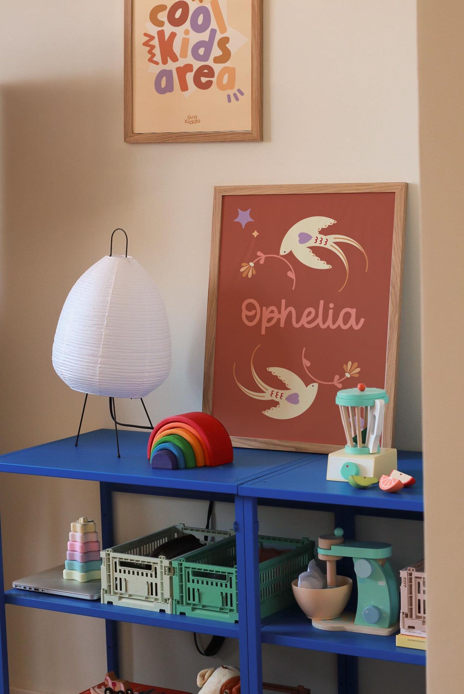 Custom Name Boho Swallow Print