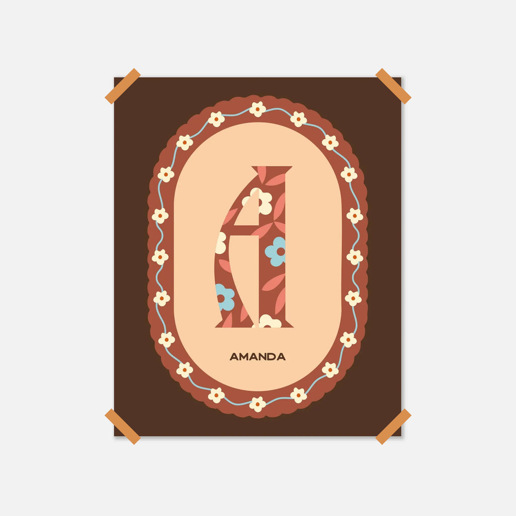 Personalized Initial Poster for Kids