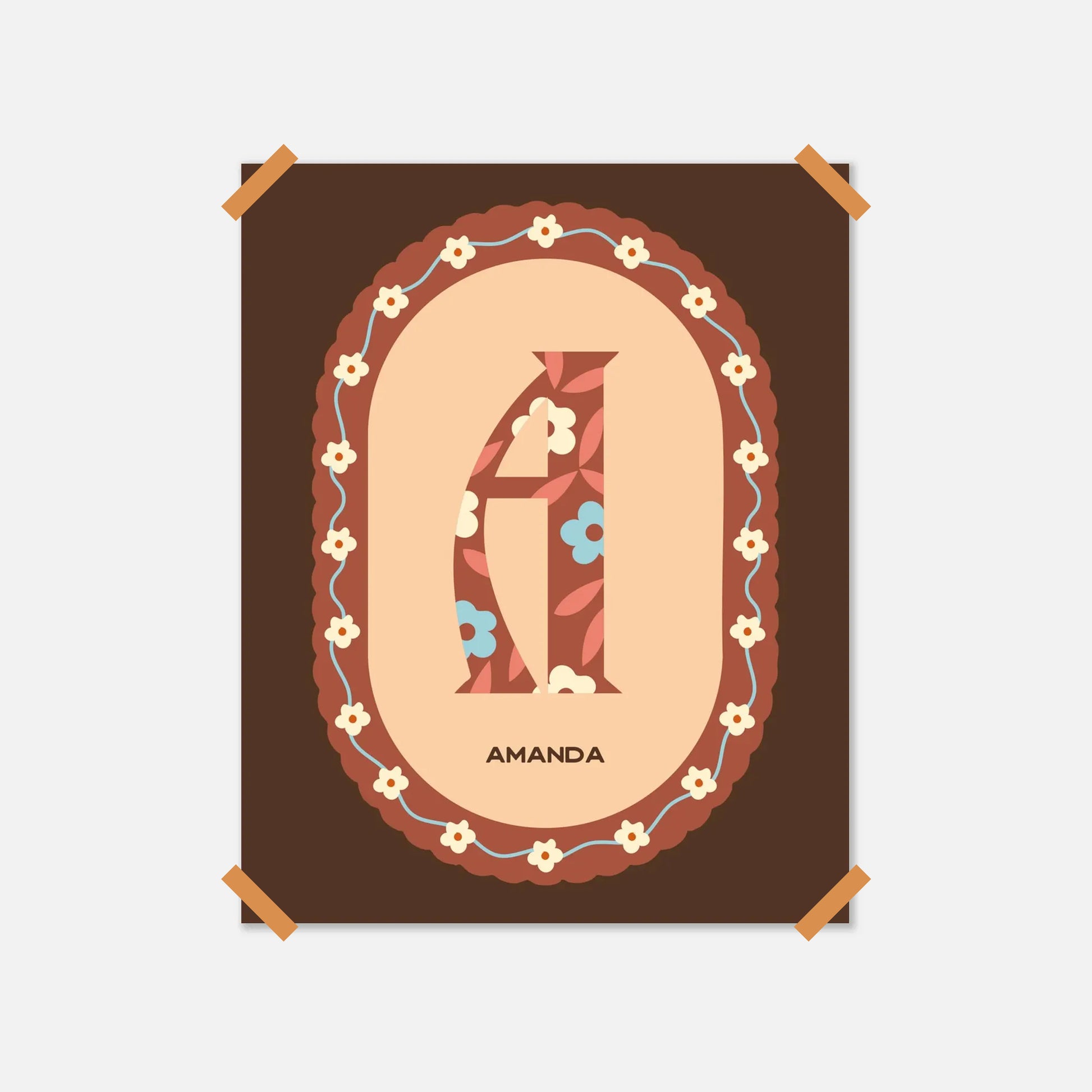 Personalized Initial Poster for Kids