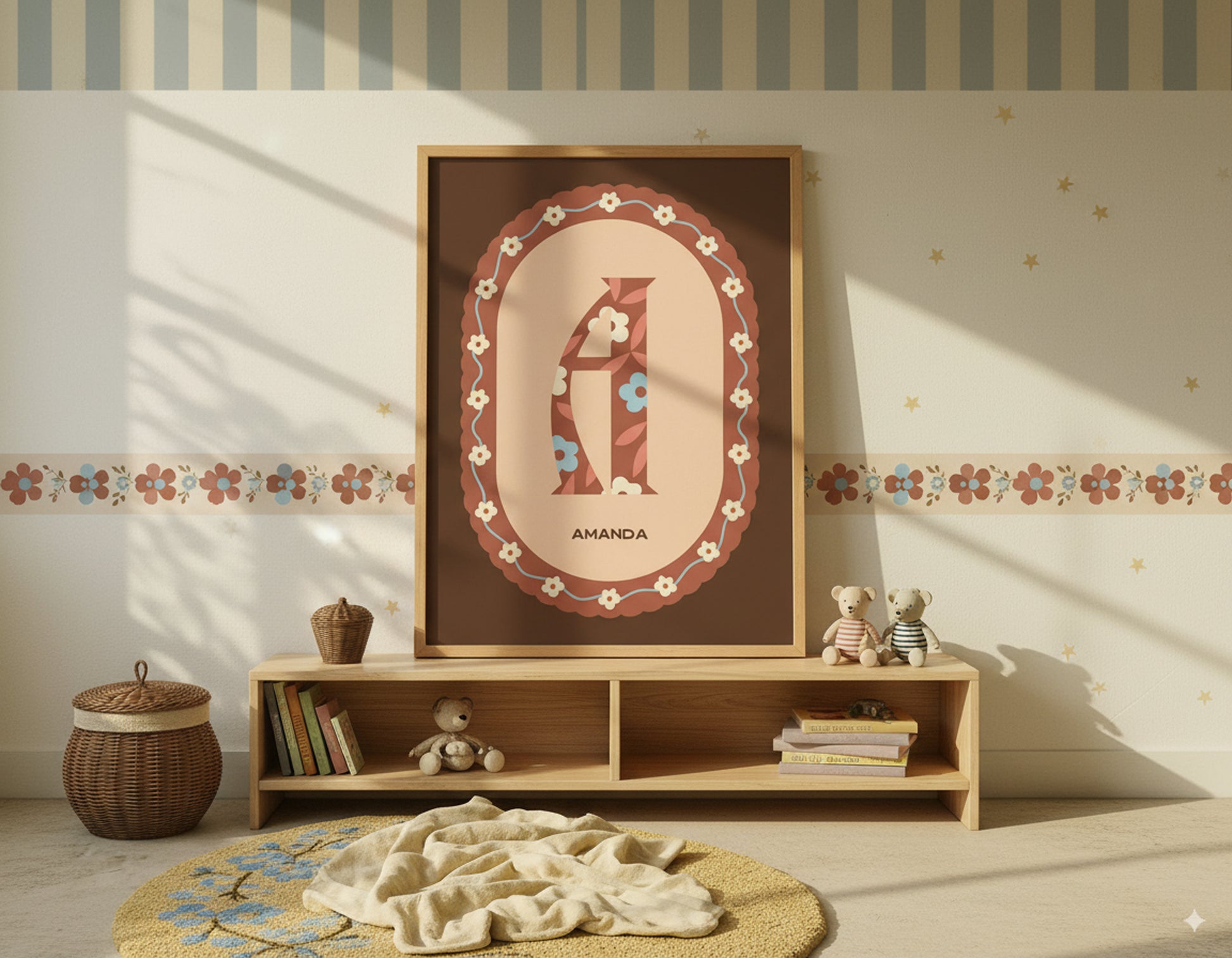 Personalized Initial Poster for Kids
