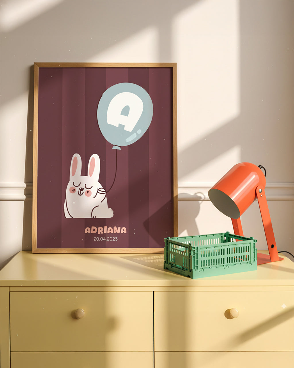 Personalized Bunny with Balloon