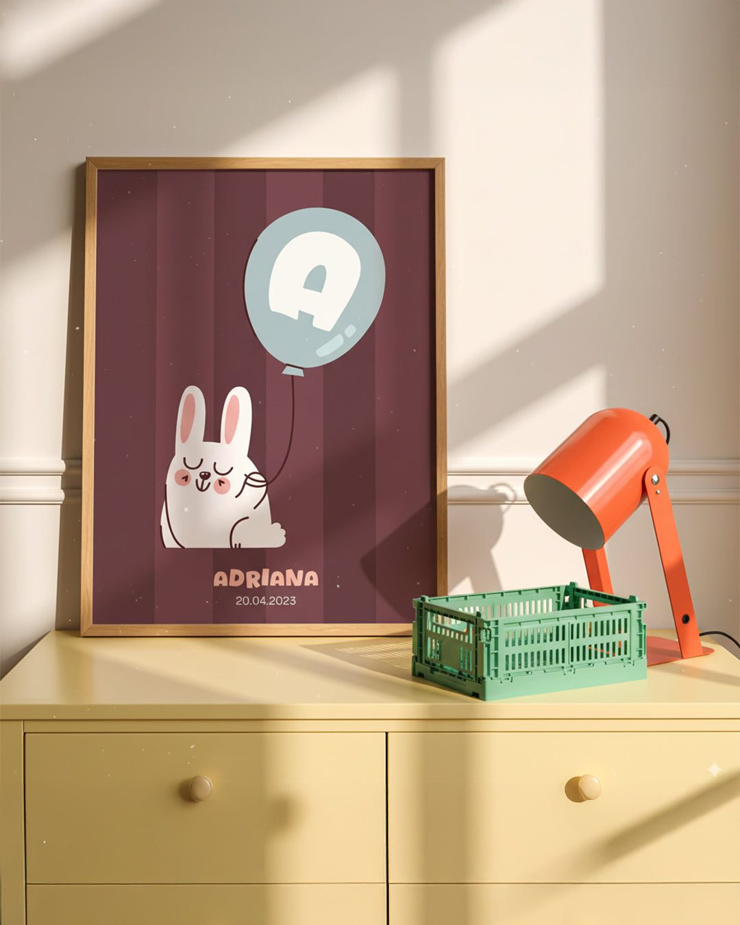 Personalized Bunny with Balloon