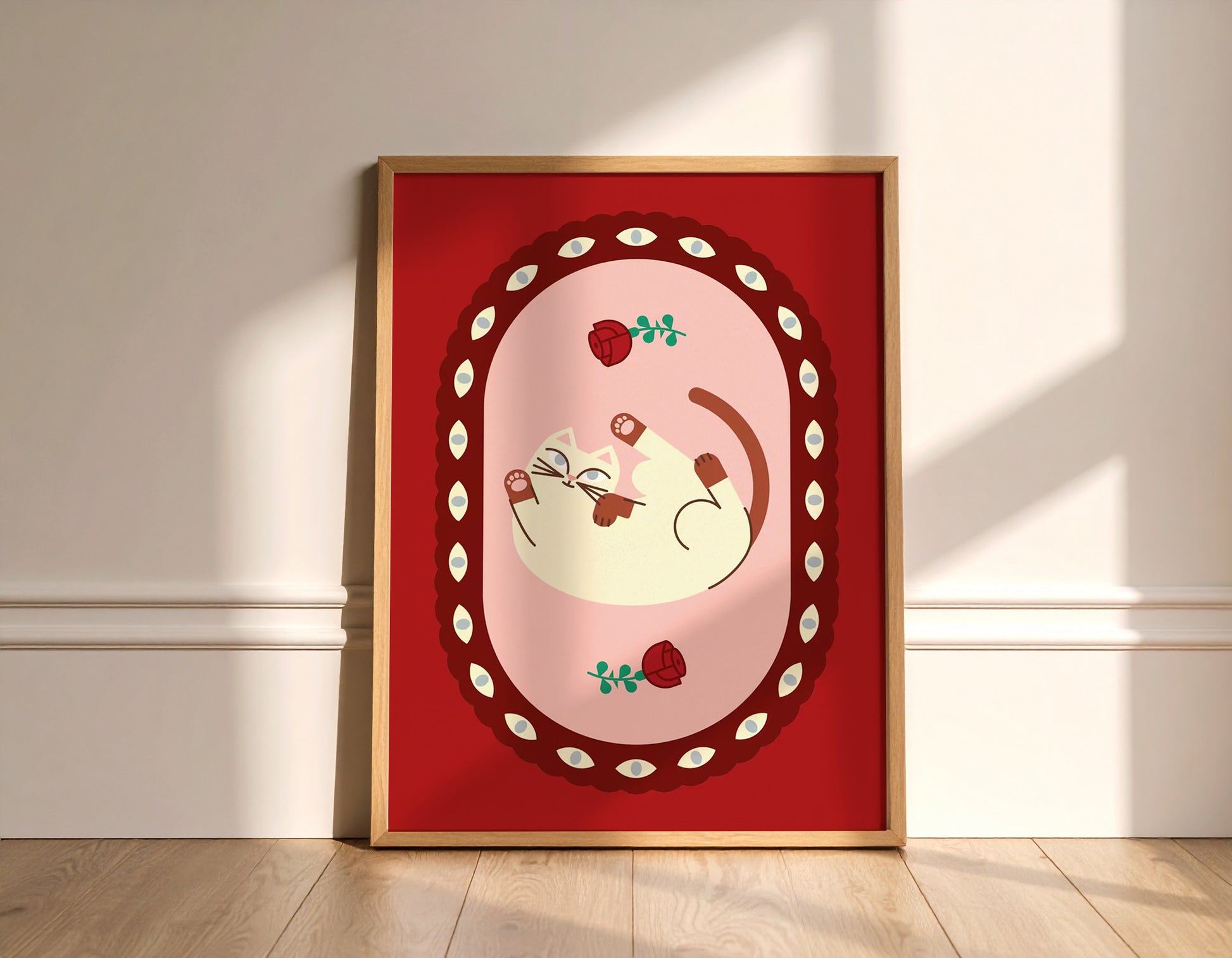 Cute Upside Down Cat Poster
