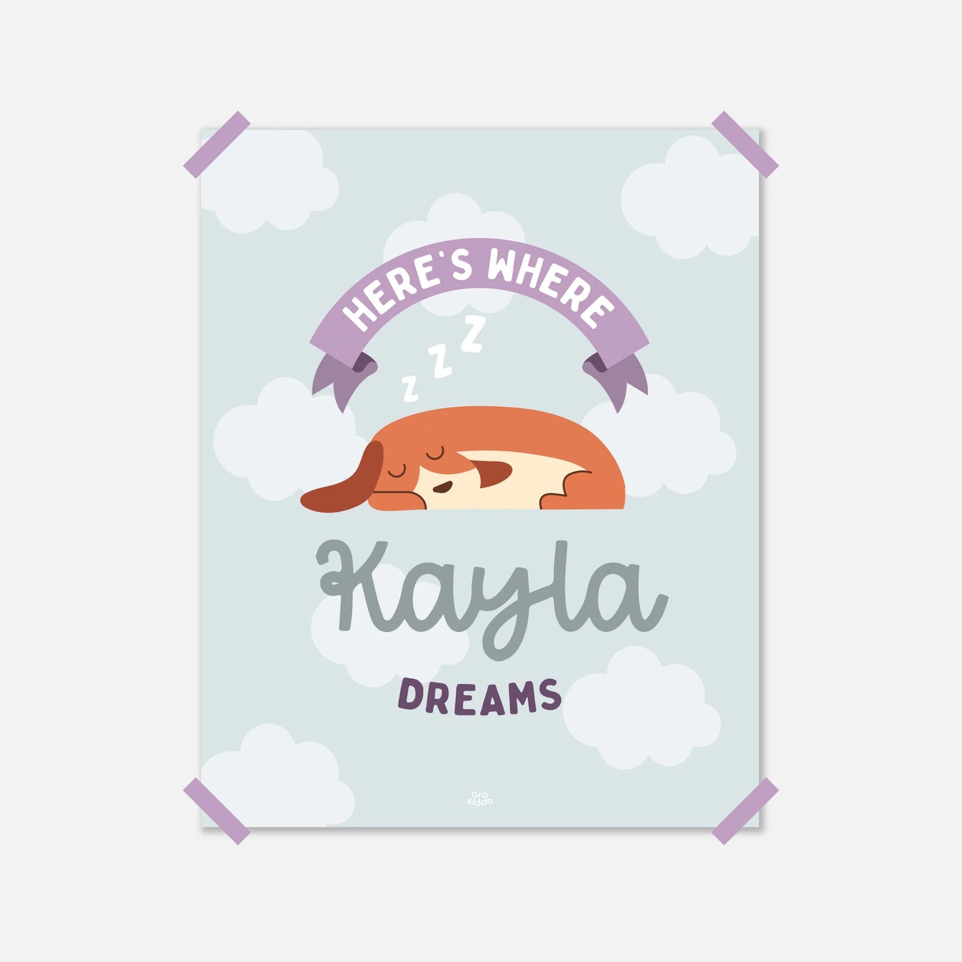 Personalized Sleepy Dog