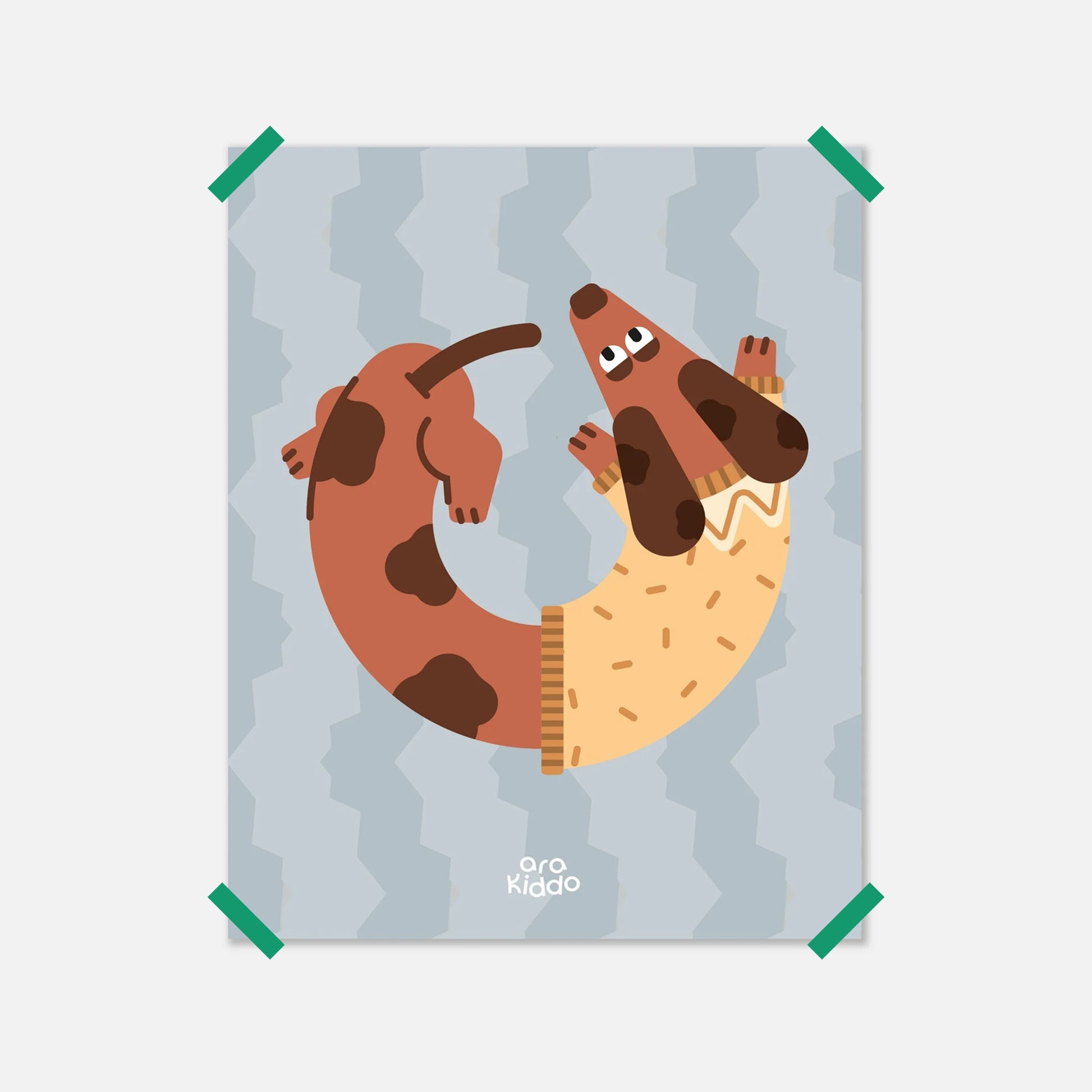 Pastel Dachshund Poster