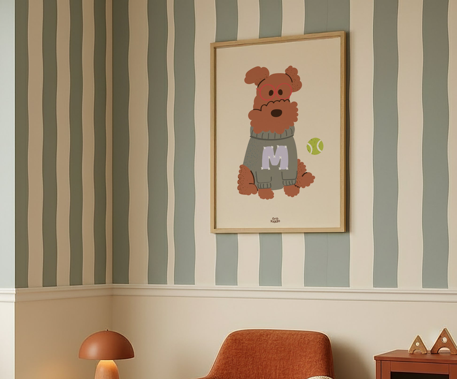 Custom Dog Poster with Initial