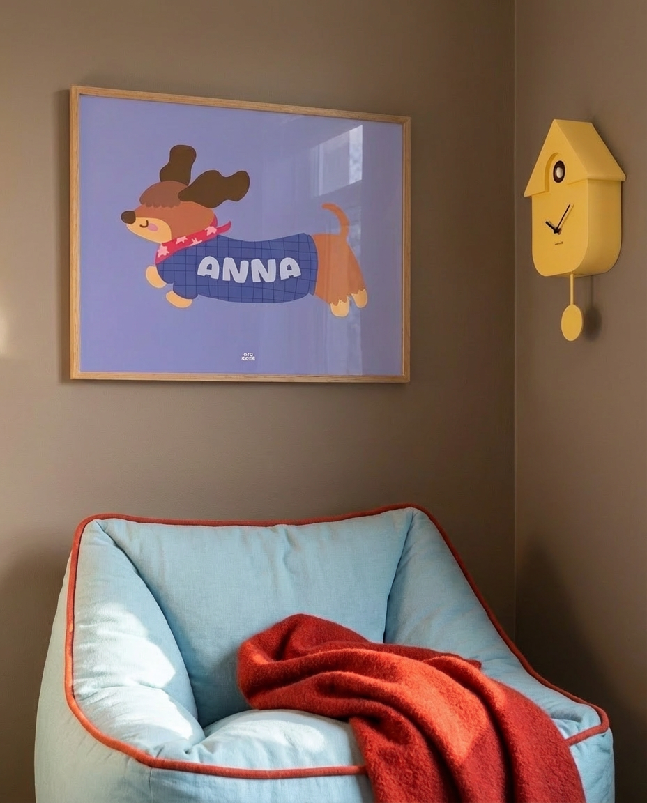 Personalized Dachshund Print