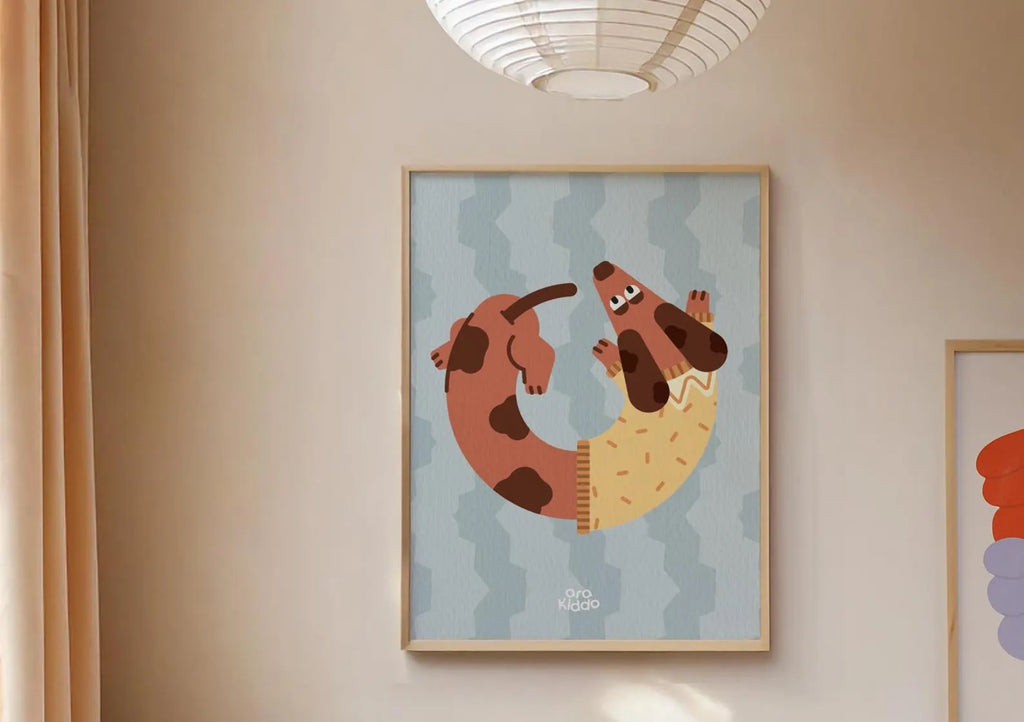 Pastel Dachshund Poster