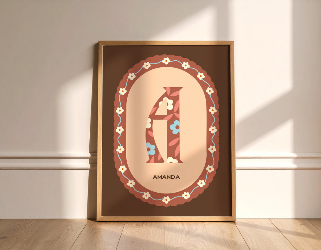 Personalized Initial Poster for Kids
